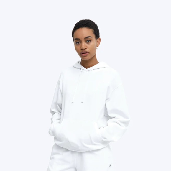 Reigning Champ White Relax Terry Lightweight Hoodie - Picture 4 of 9